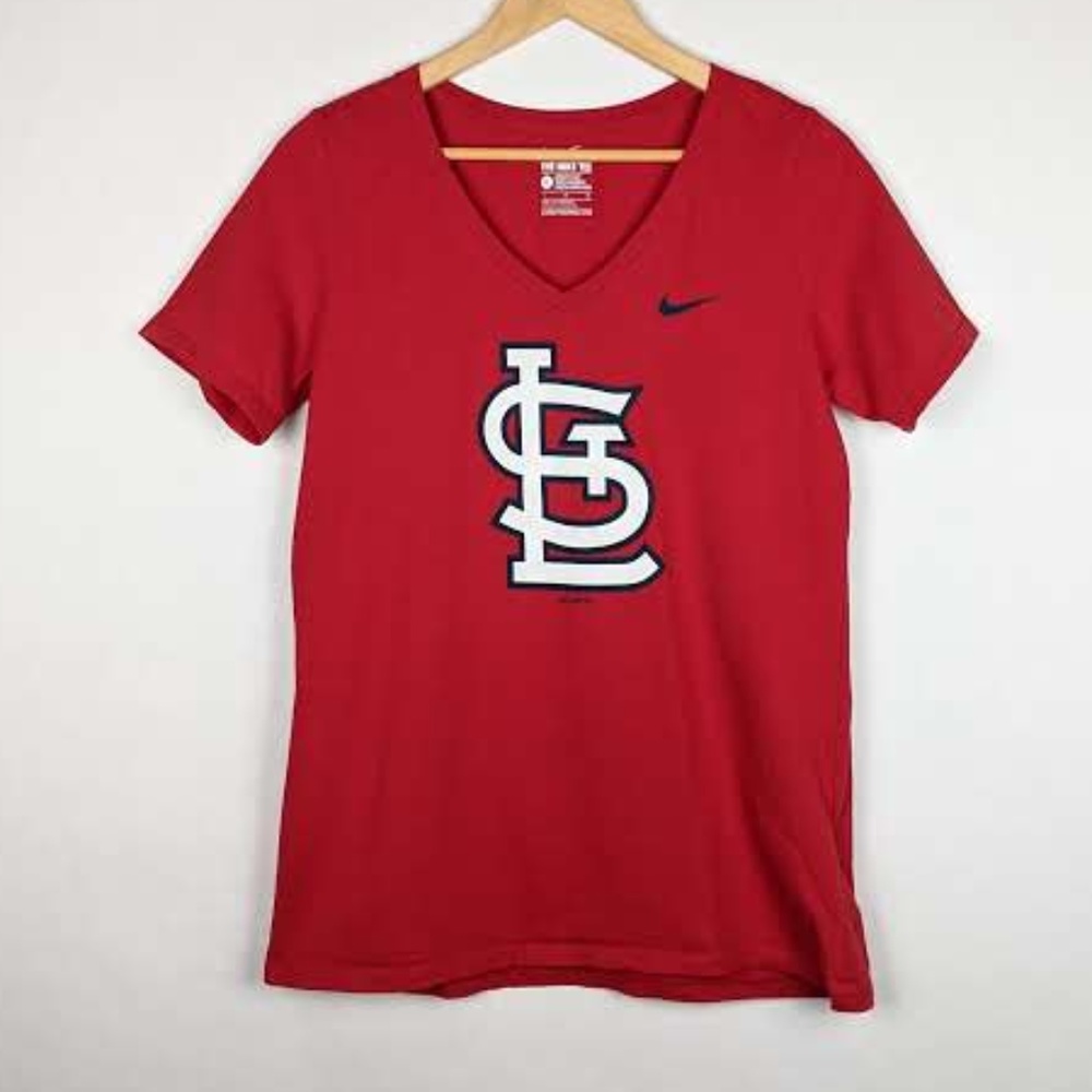 🎇 STL Cardinals Nike T-Shirt V Baseball Logo L
